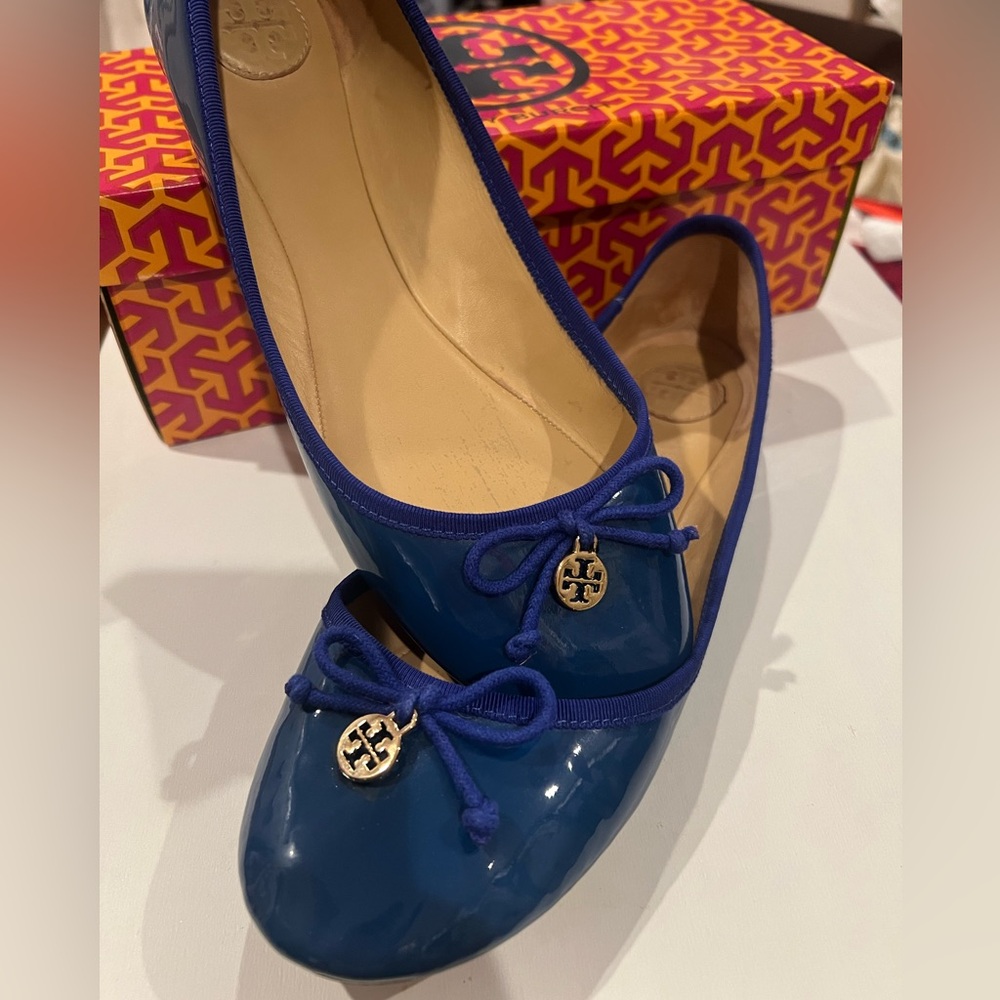 Tory Burch Chelsea Ballet, Indian Ocean Size 10